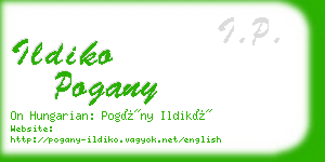 ildiko pogany business card